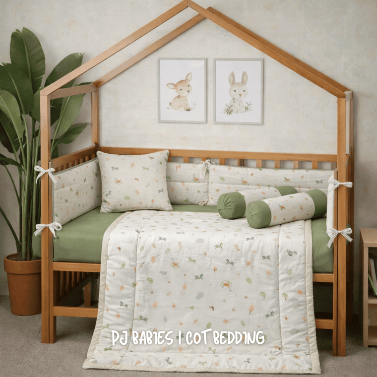 Tiny Tails Garden 9 Pc Cot Bedding Set