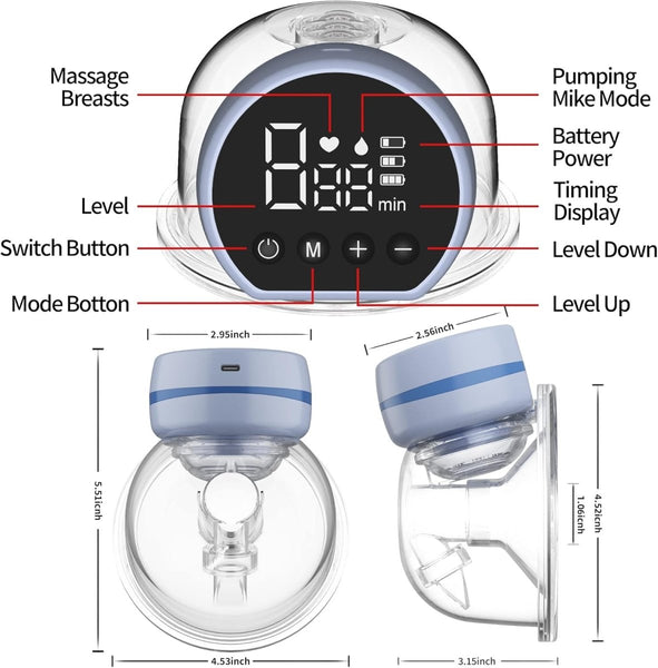 Tovvild Wearable Breast Pump – Hands-Free Electric Milk Expression