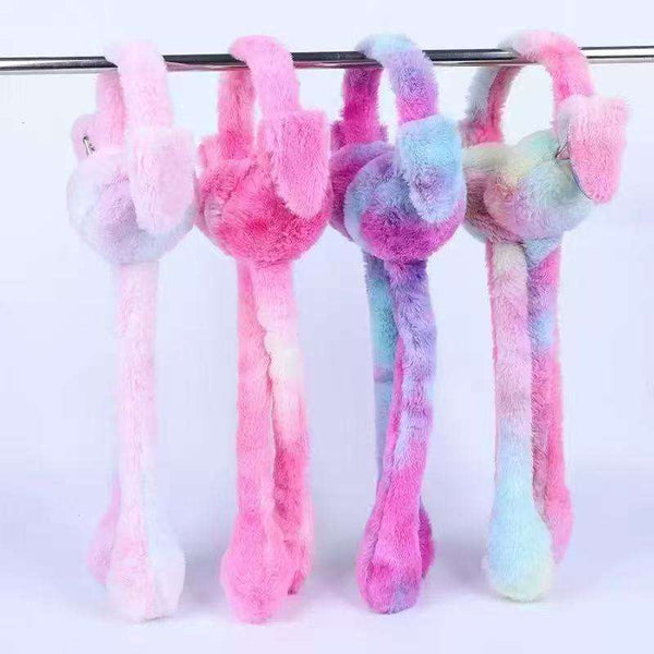 Trending Ear Move Rabbit Plush Earmuff – Soft Long-Ear Cuddle Companion