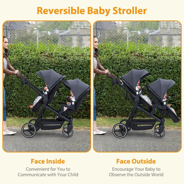 Twin Baby Stroller – Safe, Comfortable & Easy to Maneuver