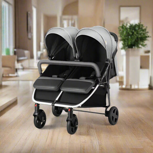 Twin Baby Stroller – Spacious, Secure &  Easy-Fold Design