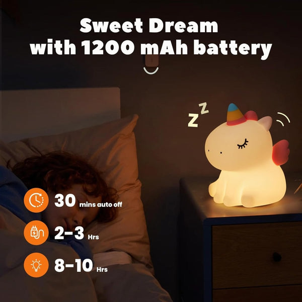 Unicorn Touch Night Lamp – Soft Glow LED Bedside Light