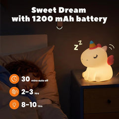 Unicorn Touch Night Lamp – Soft Glow LED Bedside Light