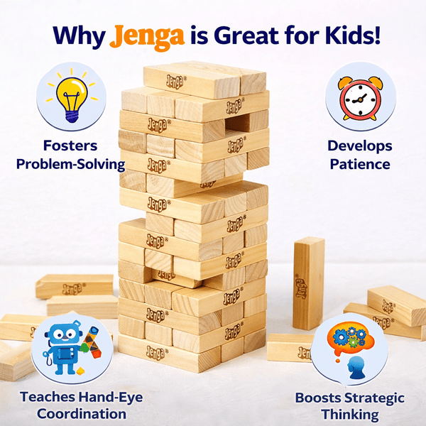 Wooden Jenga Block Game – 39 Pieces Stacking Tower Balance Game