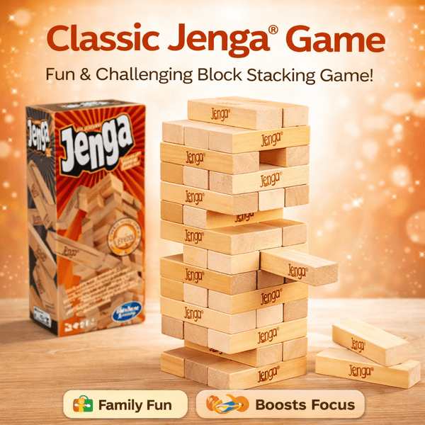 Wooden Jenga Block Game – 39 Pieces Stacking Tower Balance Game