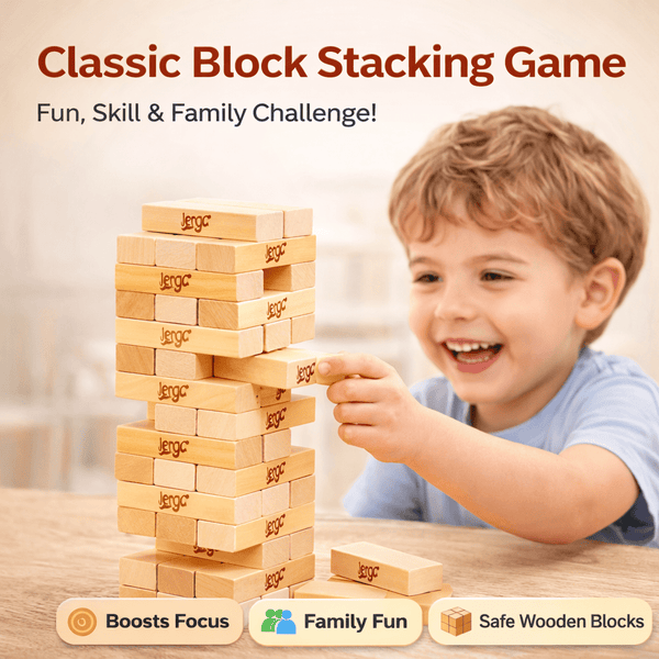 Wooden Jenga Block Game – 39 Pieces Stacking Tower Balance Game