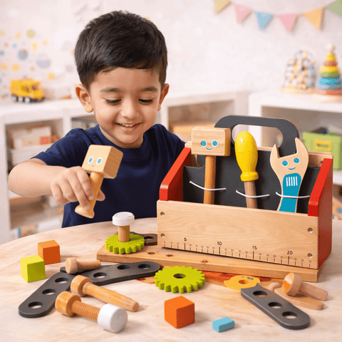 🔧 Wooden Kids Toolset – Creative Builder Play Set